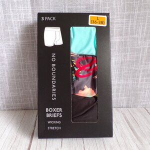 No Boundaries Men's 3-Pack Boxer Briefs